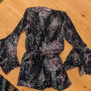 Romeo & Juliet Couture Black and Pink Blouse